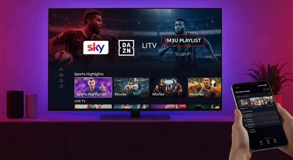 m3u sky dazn
